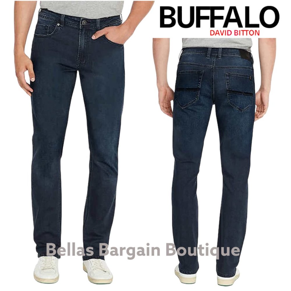 Buffalo David Bitton Men's Axel 5 Pocket Soft Touch Comfort Stretch Slim Jeans